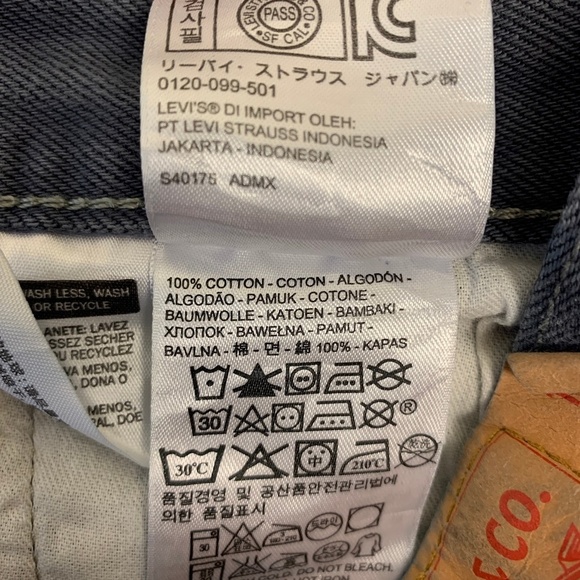 Men's 501 Levi’s Acid Wash High Rise Mom Jeans - Picture 6 of 8